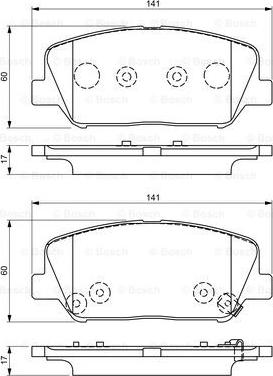 BOSCH 0 986 495 337 - 0 986 495 337 колодки дисковые передние!\ KIA Creed 12-15, Hyundai i30 12> autosila-amz.com