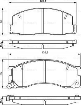 BOSCH 0 986 495 327 - Тормозные колодки, дисковые, комплект autosila-amz.com