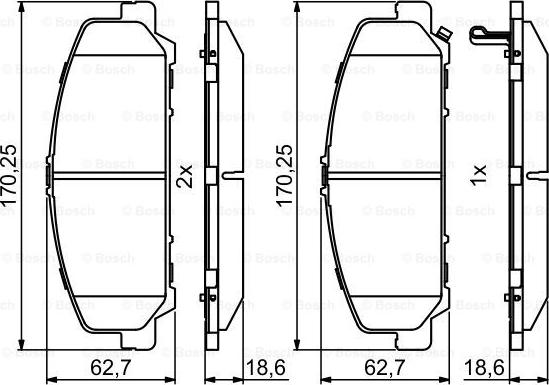 BOSCH 0 986 495 375 - Тормозные колодки, дисковые, комплект autosila-amz.com