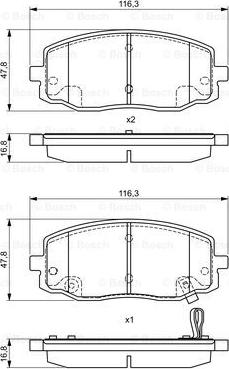 BOSCH 0 986 495 377 - Тормозные колодки, дисковые, комплект autosila-amz.com