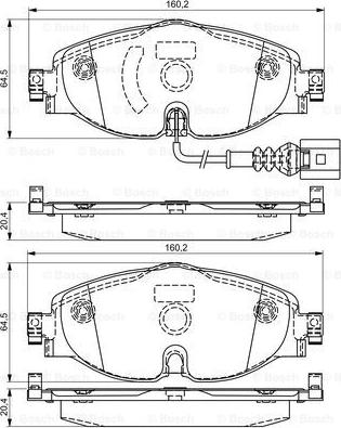 BOSCH 0 986 495 296 - Тормозные колодки, дисковые, комплект autosila-amz.com