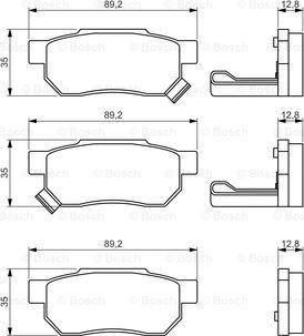 BOSCH 0 986 495 256 - 0 986 495 256 колодки дисковые задние!\ Honda Accord 2.0 &16V 85-89 autosila-amz.com