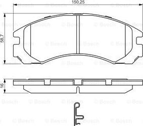 BOSCH 0 986 495 252 - Тормозные колодки, дисковые, комплект autosila-amz.com