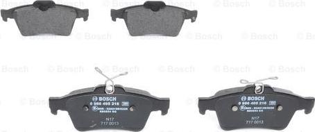 BOSCH 0 986 495 216 - Тормозные колодки, дисковые, комплект autosila-amz.com