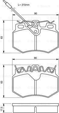 BOSCH 0 986 490 800 - Тормозные колодки, дисковые, комплект autosila-amz.com