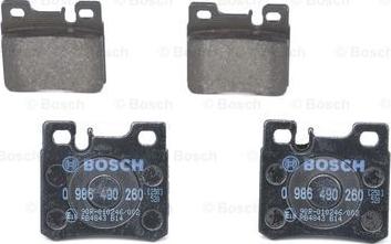 BOSCH 0 986 490 260 - Тормозные колодки, дисковые, комплект autosila-amz.com