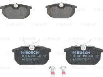 BOSCH 0 986 491 030 - Тормозные колодки, дисковые, комплект autosila-amz.com