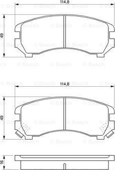 BOSCH 0 986 493 450 - Комплект тормозных колодок, диско autosila-amz.com