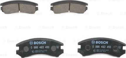 BOSCH 0 986 493 450 - Комплект тормозных колодок, диско autosila-amz.com