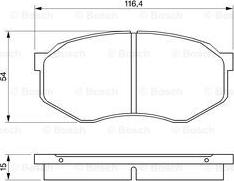 BOSCH 0 986 493 180 - Тормозные колодки, дисковые, комплект autosila-amz.com