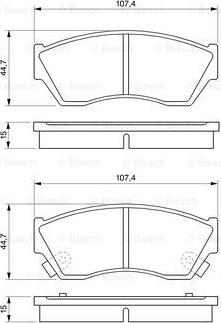 BOSCH 0 986 493 340 - Тормозные колодки, дисковые, комплект autosila-amz.com