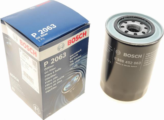 BOSCH 0 986 452 063 - Масляный фильтр autosila-amz.com