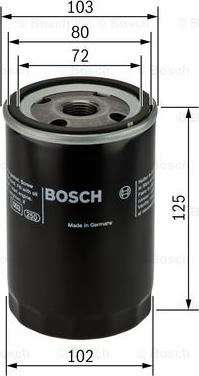 BOSCH 0 986 452 062 - Фильтр масляный TOYOTA LAND CRUISER 80 98- 3.0-4.2 DIESEL autosila-amz.com