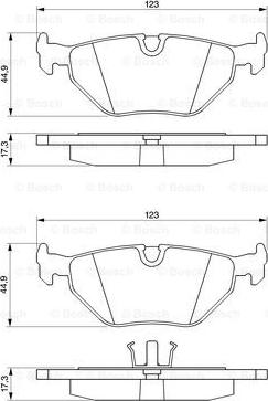 BOSCH 0 986 469 960 - 0 986 469 960 265 00=FDB578=571387B !колодки дисковые з.\ BMW E34 1.8-2.5TD 89-97/E32 3.0-5.0 85-94 autosila-amz.com