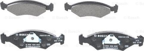 BOSCH 0 986 466 402 - 0 986 466 402 119 20=571536X !колодки дисковые п.\ Ford Escort 1.1/1.3/1.6D/Sierra 1.6-2.3D 84-86 autosila-amz.com