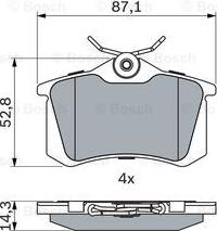 BOSCH 0 986 466 683 - 0 986 466 683 573005B !колодки дисковые з.\ Renault Megane/Megane Scenic/Espace 1.4i-1.9DTi 98> autosila-amz.com