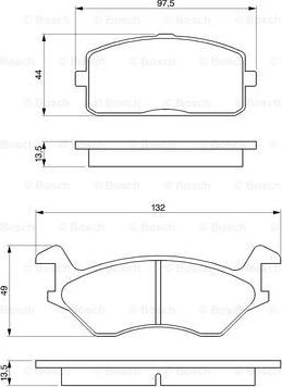 BOSCH 0 986 466 051 - Тормозные колодки, дисковые, комплект autosila-amz.com