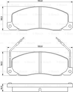 BOSCH 0 986 460 946 - Тормозные колодки, дисковые, комплект autosila-amz.com