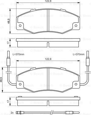 BOSCH 0 986 460 953 - Тормозные колодки, дисковые, комплект autosila-amz.com