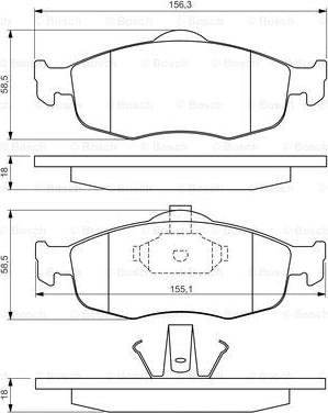 BOSCH 0 986 460 969 - Тормозные колодки, дисковые, комплект autosila-amz.com