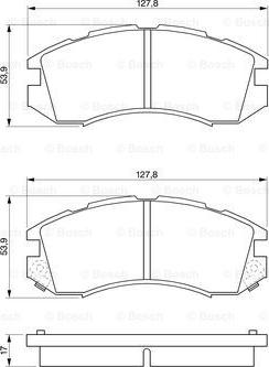 BOSCH 0 986 460 984 - Тормозные колодки, дисковые, комплект autosila-amz.com