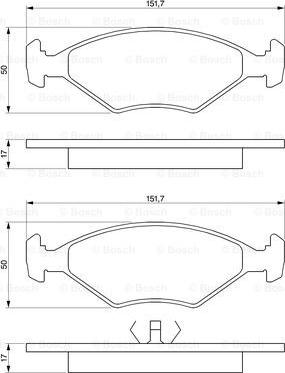 BOSCH 0 986 460 986 - Тормозные колодки, дисковые, комплект autosila-amz.com