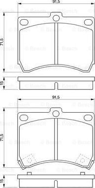 BOSCH 0 986 460 974 - Тормозные колодки, дисковые, комплект autosila-amz.com