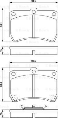 BOSCH 0 986 460 390 - Тормозные колодки, дисковые, комплект autosila-amz.com