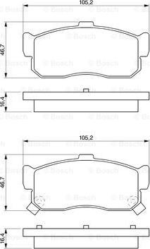 BOSCH 0 986 461 144 - 0 986 461 144 колодки дисковые !задние\ Nissan Primera P10/P11 90-02/Maxima 2.0-3.0 91> autosila-amz.com