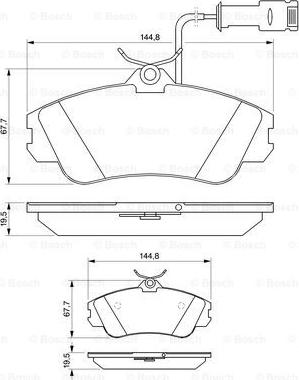 BOSCH 0 986 461 115 - 0 986 461 115 колодки дисковые !п.\ Audi 80 2.8 92-96/100 2.2/2.3/2.5TD 86-91 autosila-amz.com