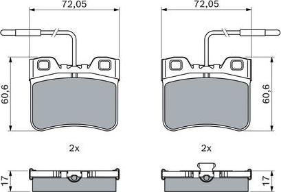 BOSCH 0 986 461 130 - Колодки тормозные autosila-amz.com