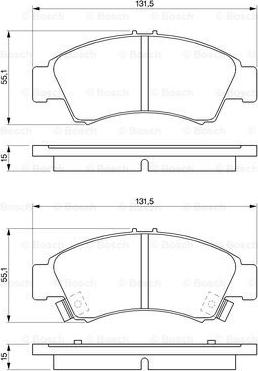 BOSCH 0 986 461 126 - Комплект тормозных колодок, дисковый тормоз autosila-amz.com