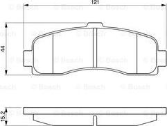 BOSCH 0 986 461 122 - Тормозные колодки, дисковые, комплект autosila-amz.com