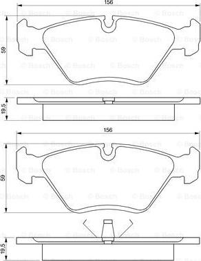 BOSCH 0 986 461 752 - Колодки тормозные autosila-amz.com