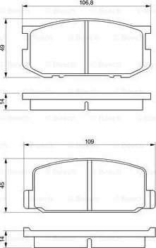 BOSCH 0 986 468 541 - Тормозные колодки, дисковые, комплект autosila-amz.com