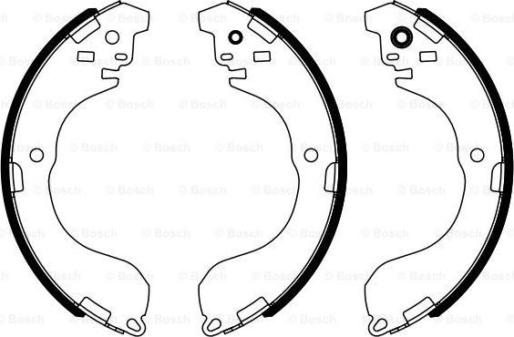 BOSCH 0 986 487 962 - Комплект тормозных колодок, барабанные autosila-amz.com