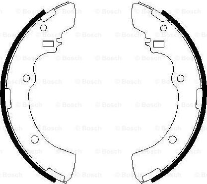 BOSCH 0 986 487 479 - Комплект тормозных колодок, барабанные autosila-amz.com