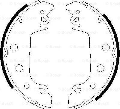 BOSCH 0 986 487 546 - Комплект тормозных колодок, барабанные autosila-amz.com