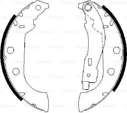 BOSCH 0 986 487 567 - Комплект тормозных колодок, барабанные autosila-amz.com