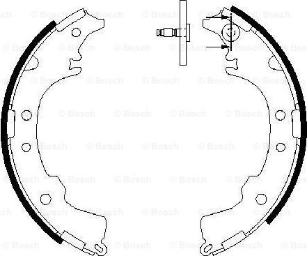 BOSCH 0 986 487 588 - Комплект тормозных колодок, барабанные autosila-amz.com