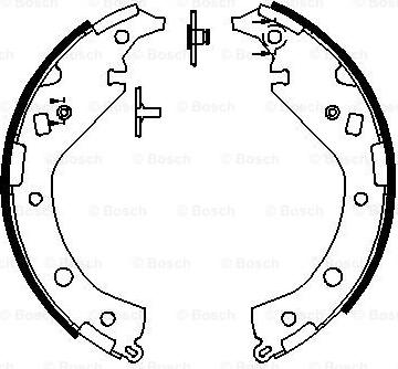 BOSCH 0 986 487 692 - Комплект тормозных колодок, барабанные autosila-amz.com