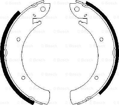 BOSCH 0 986 487 648 - Комплект тормозных колодок, барабанные autosila-amz.com