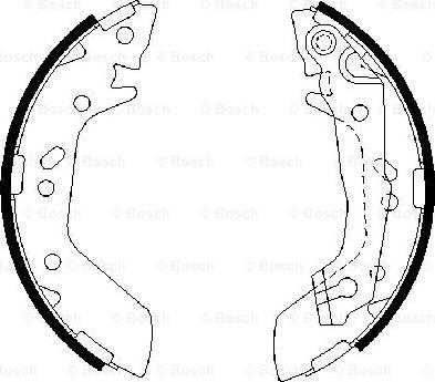 BOSCH 0 986 487 655 - Комплект тормозных колодок, барабанные autosila-amz.com