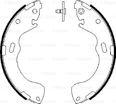 BOSCH 0 986 487 631 - Комплект тормозных колодок, барабанные autosila-amz.com