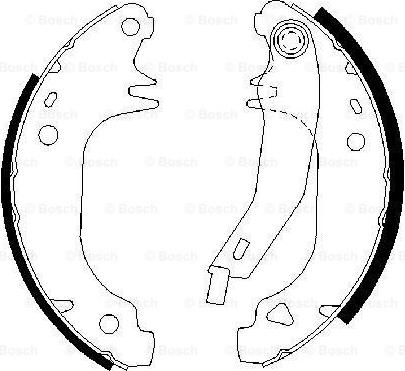 BOSCH 0 986 487 382 - Комплект тормозных колодок, барабанные autosila-amz.com