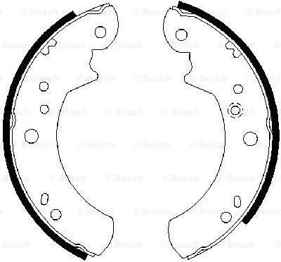 BOSCH 0 986 487 328 - Комплект тормозных колодок, барабанные autosila-amz.com