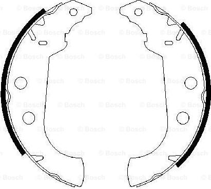 BOSCH 0986487243 - Комплект тормозных колодок, барабанные autosila-amz.com