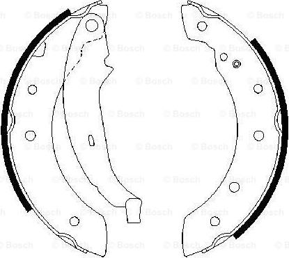 BOSCH 0 986 487 266 - Комплект тормозных колодок, барабанные autosila-amz.com