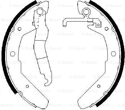 BOSCH 0 986 487 279 - Комплект тормозных колодок, барабанные autosila-amz.com