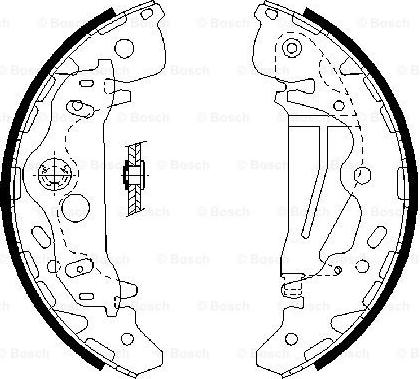 BOSCH 0 986 487 709 - Комплект тормозных колодок, барабанные autosila-amz.com